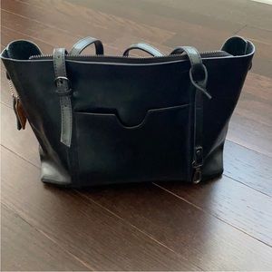 Black Leather Shoulder Bag